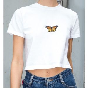 Brandy Melville NWT Helen butterfly shirt